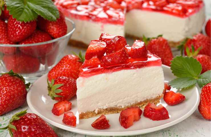 Cheesecake fragole e ricotta ricetta