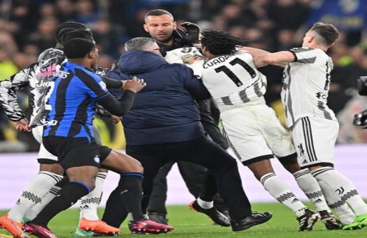 Che rissa finale in Juve-Inter