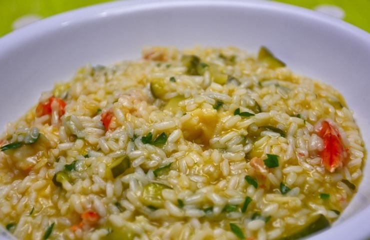 Risotto gamberi e zucchine ricetta