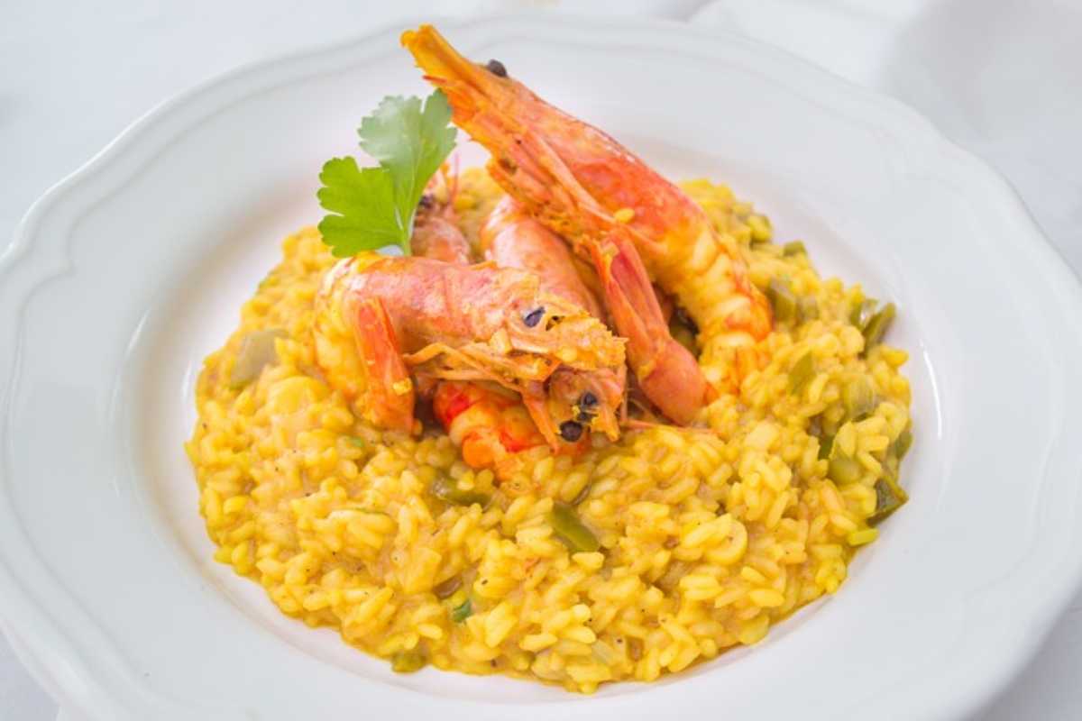 Risotto gamberi e zucchine ricetta