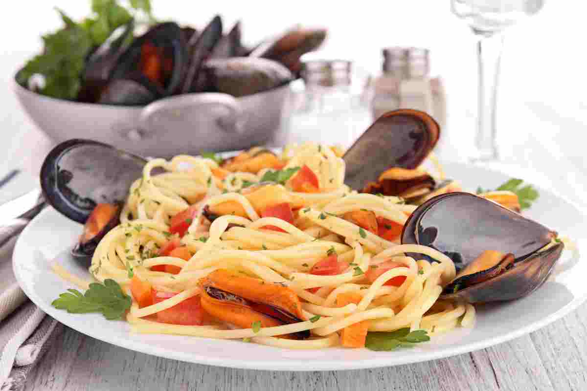 Spaghetti cozze ingrediente