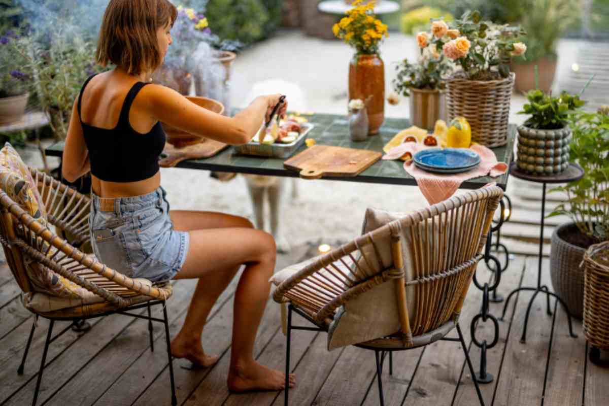 si può cucinare fuori al balcone